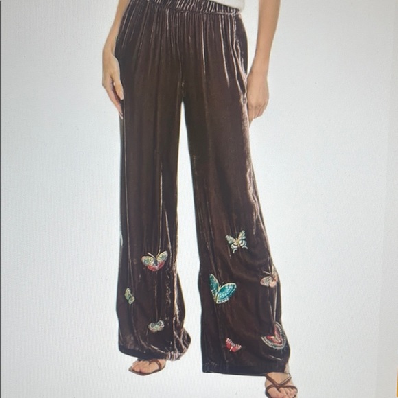 NWT Women’s Johnny Was Lucian’s Butterfly Wide Leg Silk Blend Pant.XL